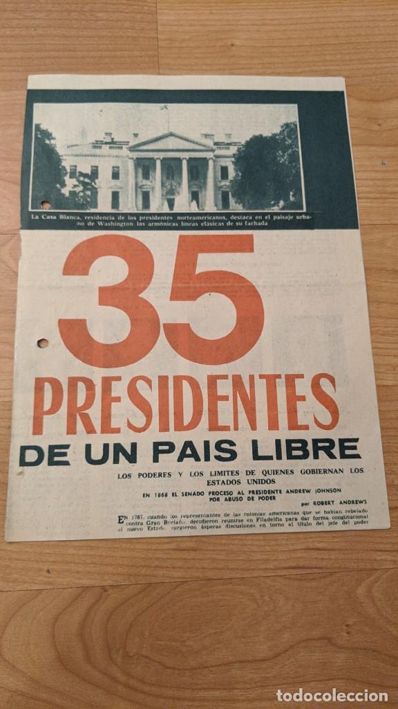 Outros artigos de papel: ANTIGUO ART&Iacute;CULO DE PRENSA &laquo;35 PRESIDENTES DE UN PA&Iacute;S LIBRE&raquo; (3 P&Aacute;GS.)