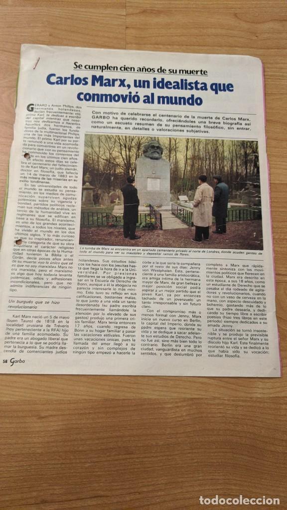 Collectionnisme Papier divers: ANTIGUO ART&Iacute;CULO DE PRENSA &laquo;CARLOS MARX, UN IDEALISTA QUE CONMOVI&Oacute; AL MUNDO&raquo; (3 P&Aacute;GS.)