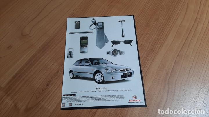 Otros art&iacute;culos de coleccionismo en papel: Honda Civic 3 P -- P&oacute;ntelo -- Recorte Publicidad veh&iacute;culos -- Coches -- 1999