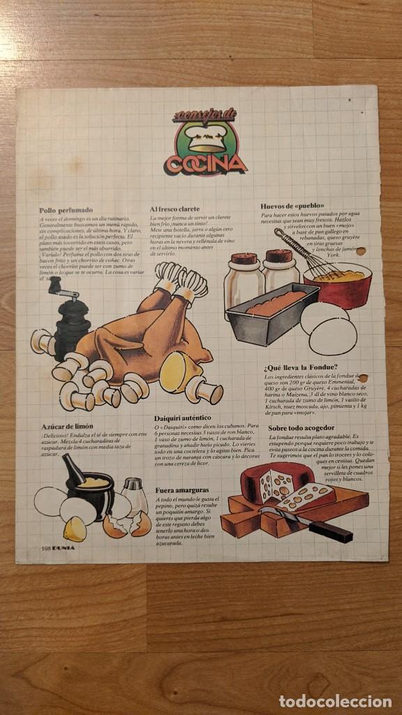 Outros artigos de papel: ANTIGUO RECORTE DE PRENSA &laquo;CONSEJOS DE COCINA&raquo;
