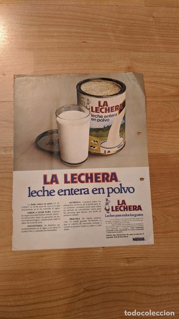 Outros artigos de papel: ANTIGUO ANUNCIO DE PRENSA &laquo;LECHE ENTERA EN POLVO LA LECHERA&raquo;