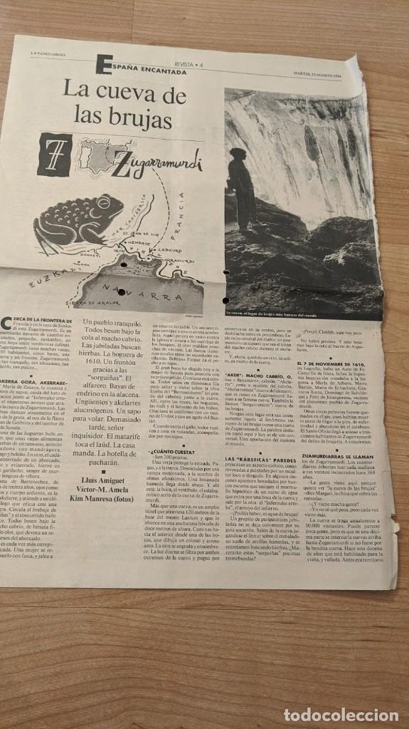 Paper Collecting Others: ANTIGUO ART&Iacute;CULO DE PRENSA &laquo;ESPA&Ntilde;A ENCANTADA: LA CUEVA DE LAS BRUJAS&raquo; (2 HOJAS)