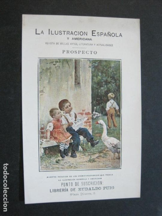 Collectionnisme Papier divers: LA ILUSTRACION ESPA&Ntilde;OLA Y AMERICANA-PUNTO SUSCRIPCION LIBRERIA-PUBLICIDAD ANTIGUA-VER FOTOS-(K-957)