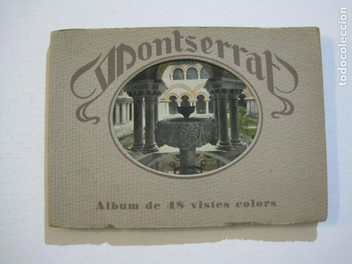 Altri oggetti di carta: MONTSERRAT-ALBUM DE 48 VISTES EN COLORS-BAS D'IGUALADA, ESTAMPER-PUBLICACIO ANTIG-VER FOTOS-(K-960))