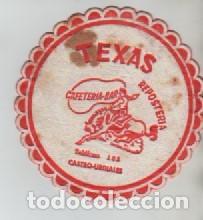 Otros art&iacute;culos de coleccionismo en papel: POSAVASOS CAFETERIA TEXAS-CASTRO URDIALES-CANTABRIA
