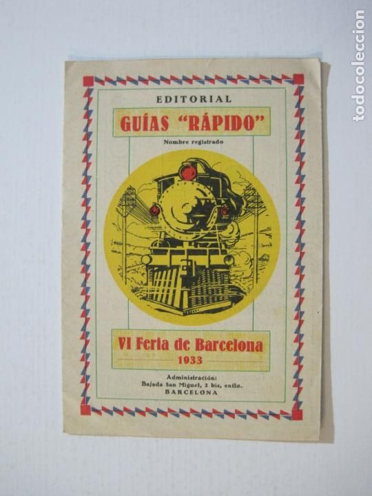 Collectionnisme Papier divers: EDITORIAL GUIAS RAPIDO-VI FERIA DE BARCELONA 1933-VER FOTOS-(K-973)