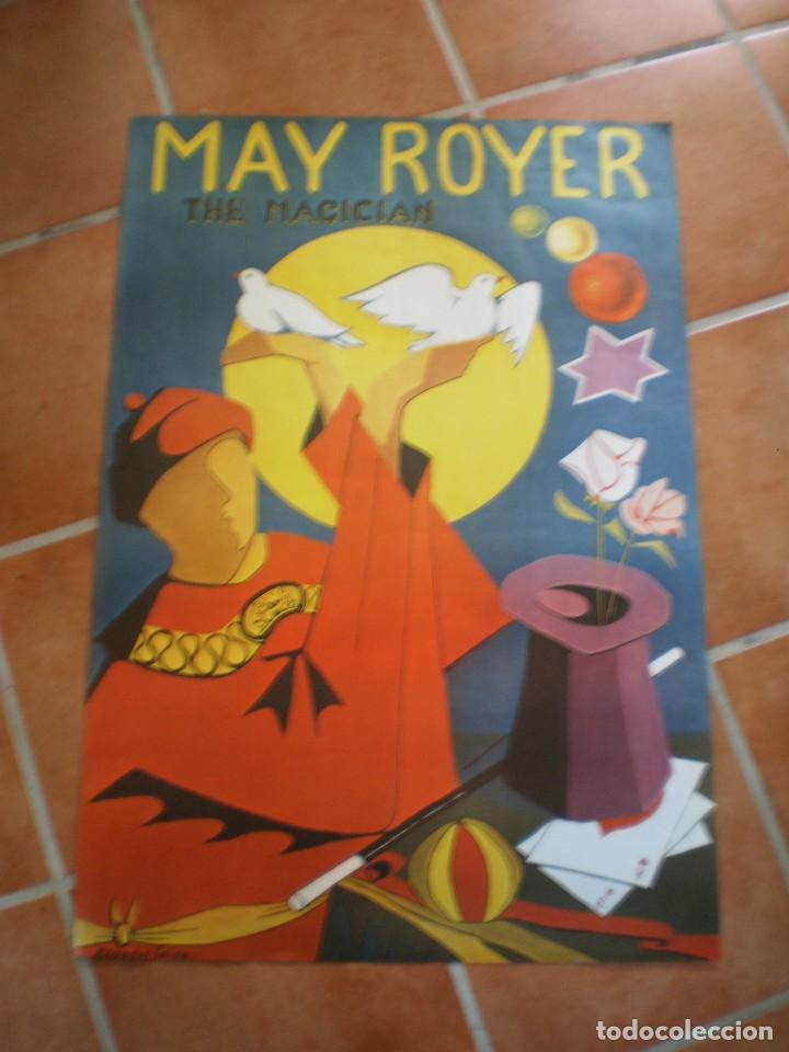 Paper Collecting Others: PRECIOSO CARTEL A&Ntilde;OS 80-90- MAY ROYER. THE MAGICIAN. 95X64 CM.
