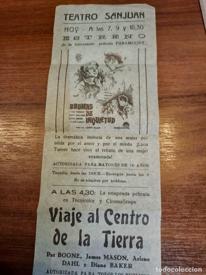 Otros art&iacute;culos de coleccionismo en papel: Teatro San Juan, &Eacute;cija, Viaje al centro de la Tierra. Brumas de inquietud.