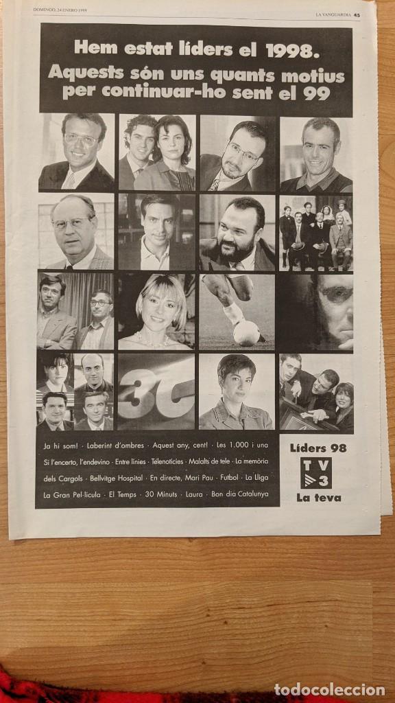 Paper Collecting Others: ANUNCIO DE PRENSA &laquo;LIDERS TV3 1998&raquo; 1999