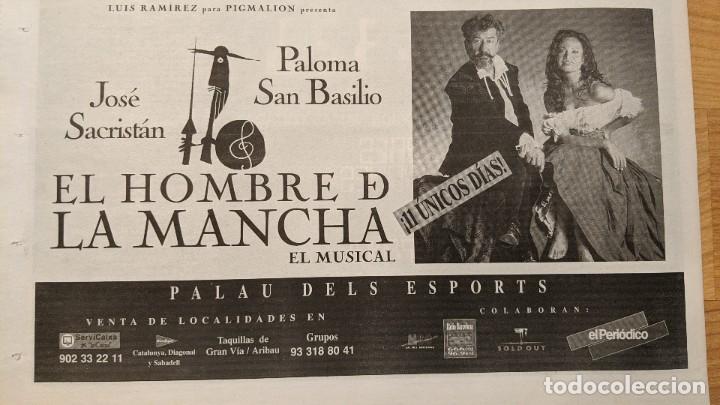 Otros Art&iacute;culos de Coleccionismo en Papel: ANUNCIO DE PRENSA MUSICAL &laquo;EL HOMBRE DE LA MANCHA&raquo; JOS&Eacute; SACRIST&Aacute;N Y PALOMA SAN BASILIO
