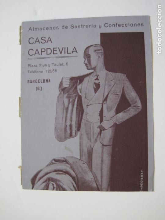 Collectionnisme Papier divers: BARCELONA-CASA CAPDEVILA-ALMACENES DE SASTRERIA Y CONFECCIONES-PUBLICIDAD ANTIGUA-VER FOTOS-(K-1025)