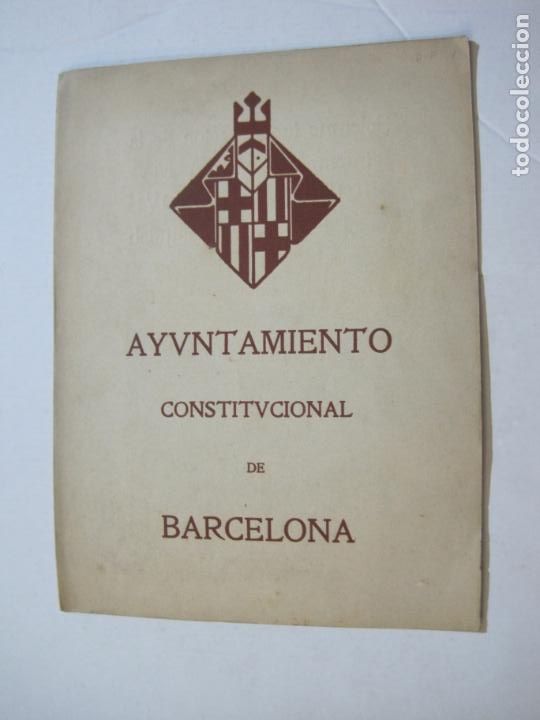 Outros artigos de papel: AYUNTAMIENTO CONSTITUCIONAL DE BARCELONA-INVITACION-A&Ntilde;O 1914-FOTOGRAFIA ANTIGUA-VER FOTOS-(K-1026)
