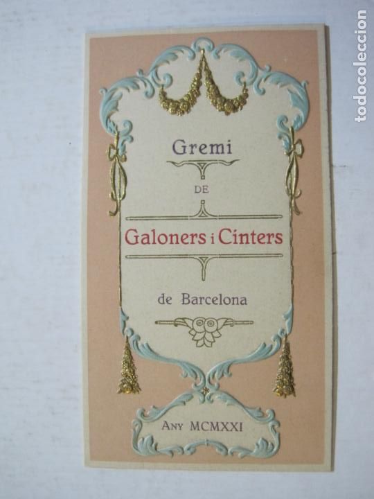 Otros art&iacute;culos de coleccionismo en papel: GREMI DE GALONERS I CINTERS DE BARCELONA-A&Ntilde;O 1921-VER FOTOS-(75.690)