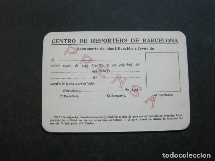 Otros art&iacute;culos de coleccionismo en papel: BARCELONA-CENTRO DE REPORTERS-CARNET DOCUMENTO IDENTIFICAION-PRENSA-VER FOTOS-(75.705)
