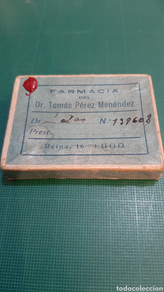 Sammelleidenschaft Andere Papierartikel: LUGO TAPA CAJA FARMACIA DR.TOMAS P&Eacute;REZ MEN&Eacute;NDEZ REINA 16