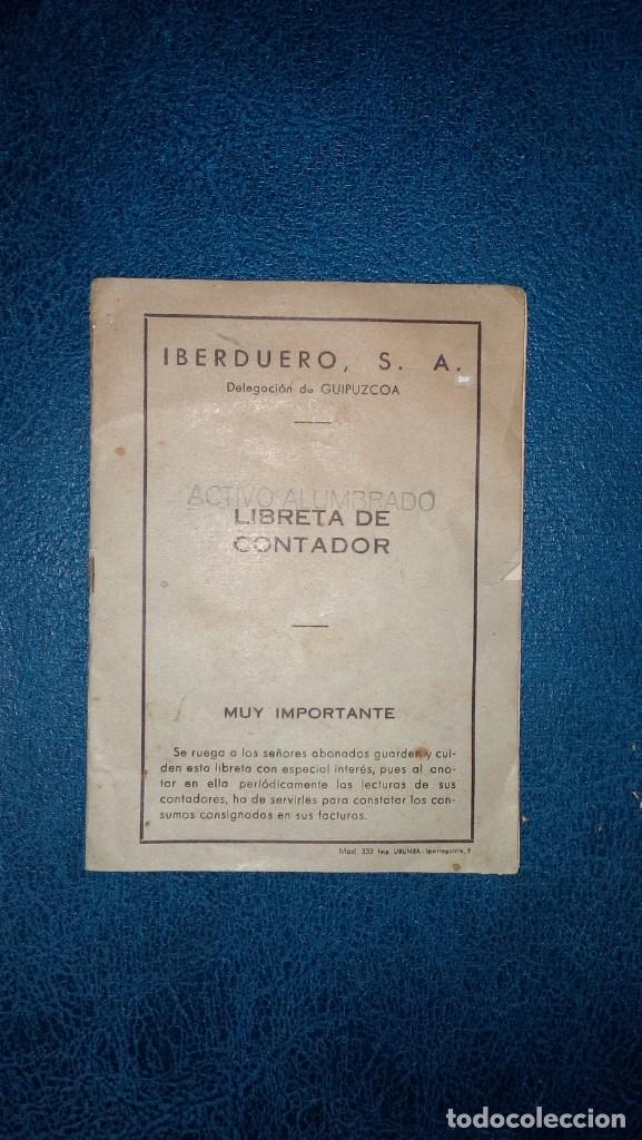 Otros art&iacute;culos de coleccionismo en papel: Libreta de contador de IberDuero