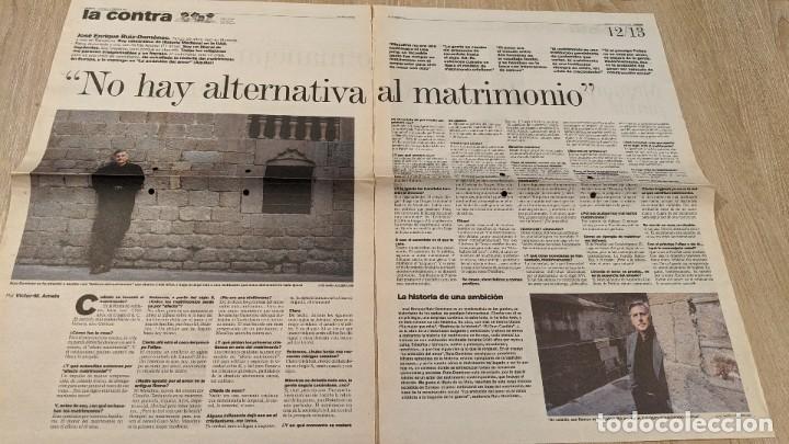 Collectionnisme Papier divers: ANTIGUO ART&Iacute;CULO DE PRENSA LA CONTRA DE LA VANGUARDIA &laquo;NO HAY ALTERNATIVA AL MATRIMONIO&raquo;