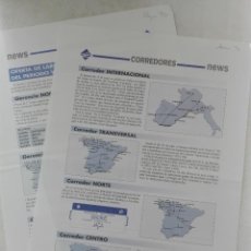 Otros Artículos de Coleccionismo en Papel: 2 HOJAS 1996 - CORREDORES NEWS - RENFE LARGO RECORRIDO - TREN FERROCARRIL