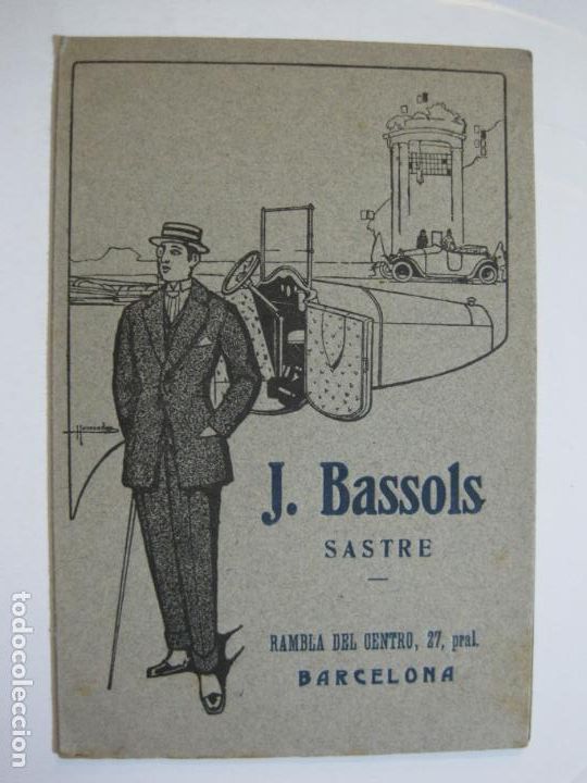 Outros artigos de papel: BARCELONA-J.BASSOLS SASTRE-PUBLICIDAD ANTIGUA-MARZO 1918-VER FOTOS-(75.955)