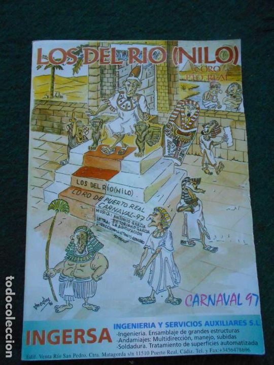 Otros Art&iacute;culos de Coleccionismo en Papel: CARNAVAL DE CADIZ LIBRETO 1997 LOS DEL RIO NILO