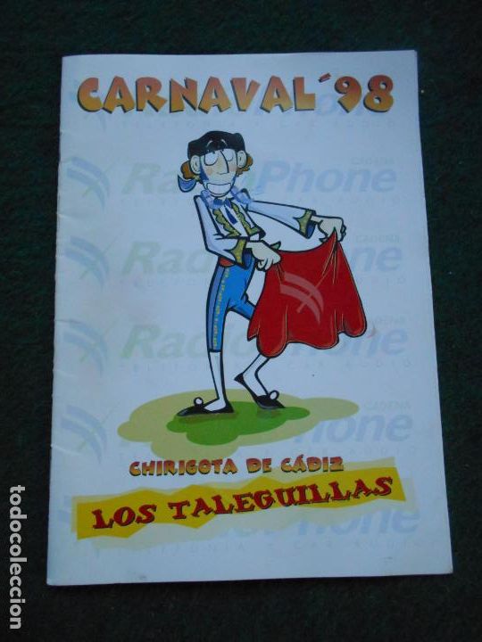 Otros Art&iacute;culos de Coleccionismo en Papel: CARNAVAL DE CADIZ LIBRETO 1998 LOS TALEGUILLAS