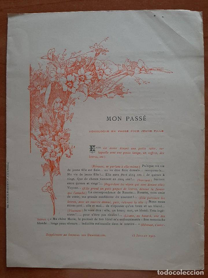 Otros art&iacute;culos de coleccionismo en papel: 1901 MON PASS&Eacute; - MONOLOGUE / EN FRANC&Eacute;S - Foto 1