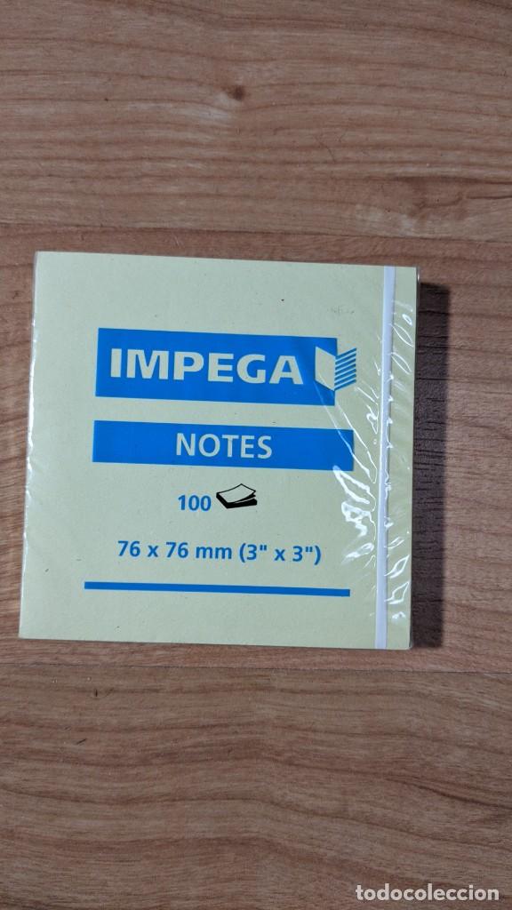 Collectionnisme Papier divers: BLOC DE NOTAS ADHESIVAS IMPEGA COLOR AMARILLO
