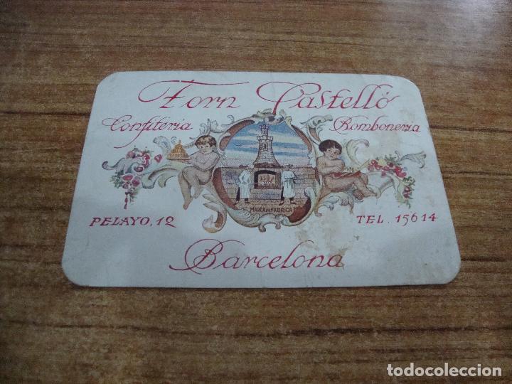 Otros Art&iacute;culos de Coleccionismo en Papel: TARJETA VISITA FORN CASTELLO BARCELONA