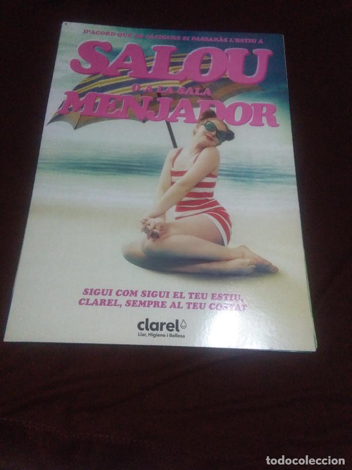 Outros artigos de papel: CARTEL CARTONE PLASTIFICADO ANUNCIO CLAREL 69X50