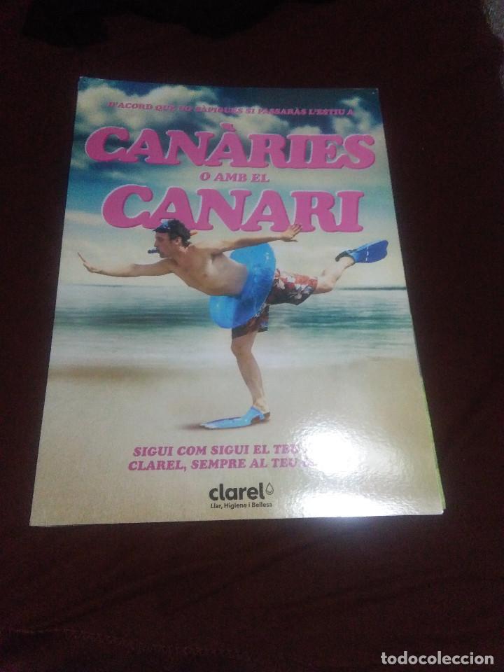 Outros artigos de papel: CARTEL CARTONE PLASTIFICADO ANUNCIO CLAREL 69X50