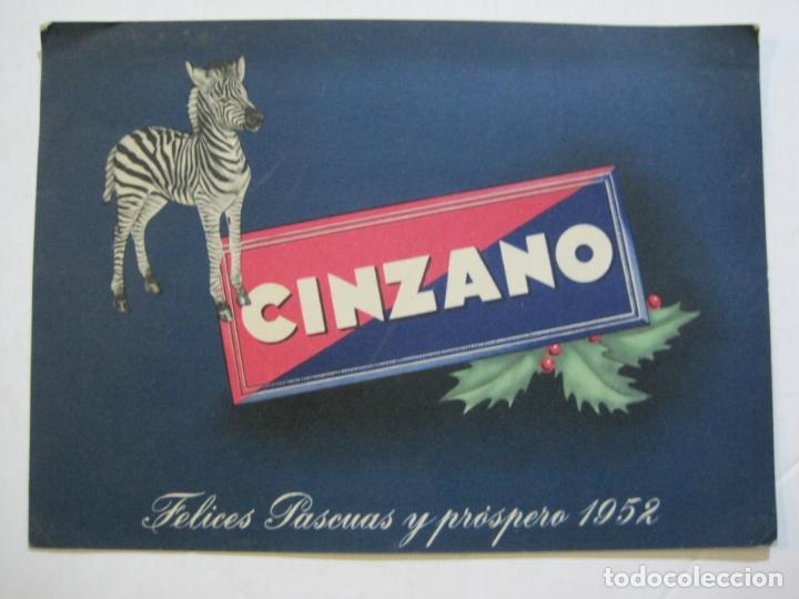 Collectionnisme Papier divers: CINZANO-FELICES PASCUAS Y PROSPERO A&Ntilde;O 1952-FELICITACION ANTIGUA-VER FOTOS-(K-1176)