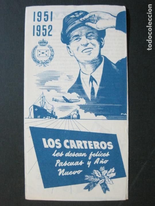 Otros art&iacute;culos de coleccionismo en papel: EL CARTERO-LOS CARTEROS-A&Ntilde;O 1951 1952-FELICITACION ANTIGUA-VER FOTOS-(K-1200)