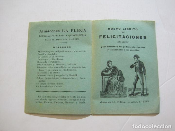 Outros artigos de papel: REUS-ALMACENES LA FLECA-NUEVO LIBRITO DE FELICITACIONES-PUBLICIDAD ANTIGUA-VER FOTOS-(K-1201)