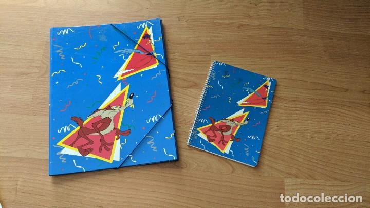Otros Art&iacute;culos de Coleccionismo en Papel: CONJUNTO DE CARPETA Y LIBRETA LOONEY TUNES
