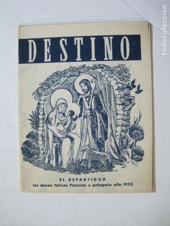 Outros artigos de papel: DESTINO-EL REPARTIDOR-A&Ntilde;O 1953-FELICITACION ANTIGUA-VER FOTOS-(K-1209)