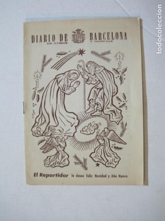 Otros art&iacute;culos de coleccionismo en papel: DIARIO DE BARCELONA-EL REPARTIDOR-A&Ntilde;O 1957-FELICITACION ANTIGUA-VER FOTOS-(K-1214)