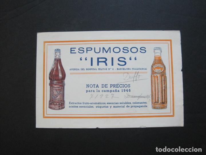 Otros art&iacute;culos de coleccionismo en papel: BARCELONA-VALLCARCA-ESPUMOSOS IRIS-KIOLA & ORANGE IRIS-PUBLICIDAD ANTIGUA-VER FOTOS-(K-1218)