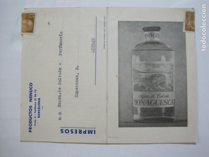 Otros Art&iacute;culos de Coleccionismo en Papel: AGUA DE COLONIA MONAGUESCA-PRODUCTOS NENUCO-PUBLICIDAD ANTIGUA-VER FOTOS-(K-1229)