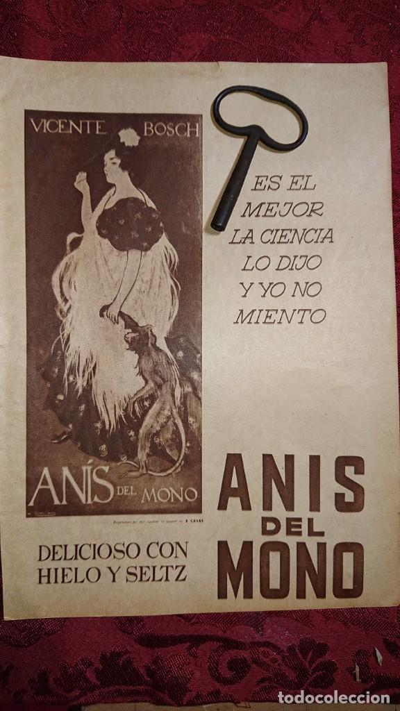 Otros Art&iacute;culos de Coleccionismo en Papel: ANUNCIO PUBLICIDAD ANIS DEL MONO IMAGEN CUADRO DE RAMON CASAS Y RADIO PHILIPS LE 443 UB - A&Ntilde;O 1955 -