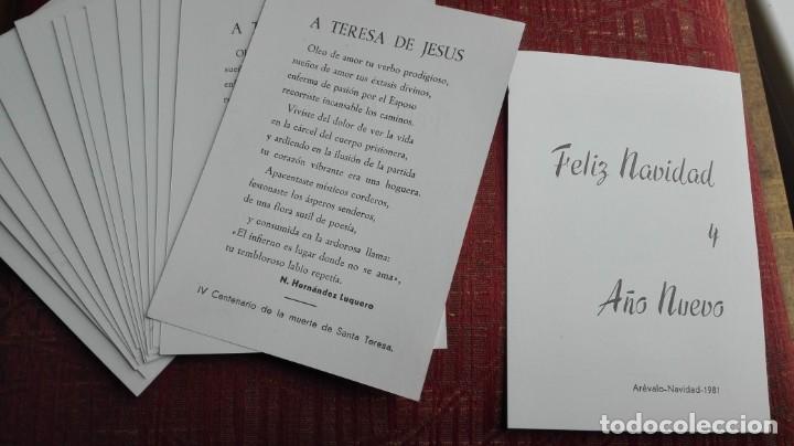Otros Art&iacute;culos de Coleccionismo en Papel: Lote de 16 felicitaciones de Navidad Ar&eacute;valo 1981 a Teresa de Jes&uacute;s Nicasio Hern&aacute;ndez Luquero