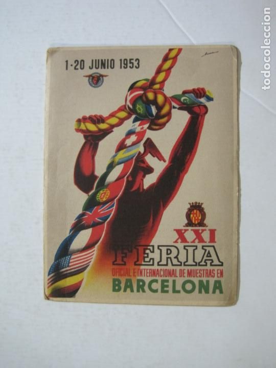 Outros artigos de papel: BARCELONA-XXI FERIA INTERNACIONAL MUESTRAS-JUNIO 1953-PUBLICIDAD ANTIGUA-VER FOTOS-(K-1253)