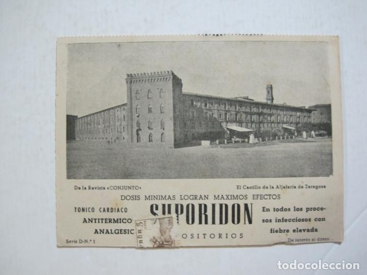 Otros art&iacute;culos de coleccionismo en papel: SUPORIDON-SUPOSITORIOS-ZARAGOZA-CASTILLO DE LA ALJAFERIA-PUBLICIDAD ANTIGUA-VER FOTOS-(76.294)
