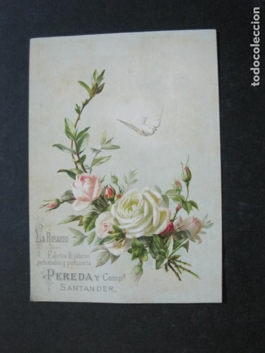 Collectionnisme Papier divers: LA ROSARIO-FABRICA DE JABONES Y PERFUMERIA-PEREDA Y CIA-SANTANDER-PUBLICIDAD-VER FOTOS-(K-1291)