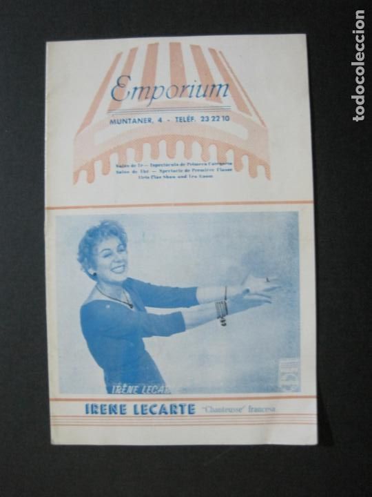 Outros artigos de papel: EMPORIUM-SALON DE TE-ESPECTACULOS-IRENE LECARTE-REVISTA PROGRAMA-VER FOTOS-(K-1306)