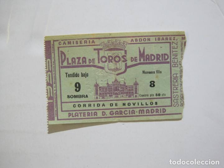 Outros artigos de papel: PLAZA DE TOROS DE MADRID-CORRIDA DE NOVILLOS-ENTRADA ANTIGUA-VER FOTOS-(76.322)