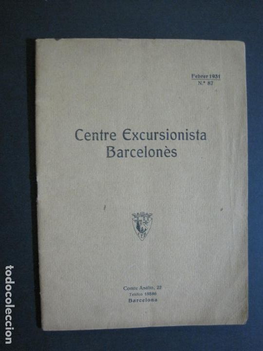 Outros artigos de papel: CENTRE EXCURSIONISTA BARCELONES-PROGRAMA FEBRER 1931-VER FOTOS-(K-1321)