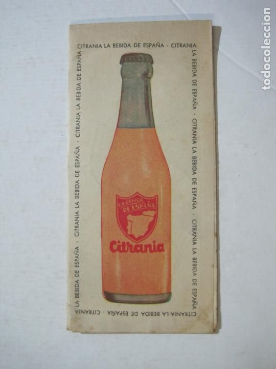 Collectionnisme Papier divers: CITRANIA-LA BEBIDA DE ESPA&Ntilde;A-MAPA CON PUBLICIDAD ANTIGUA-VER FOTOS-(K-1337)