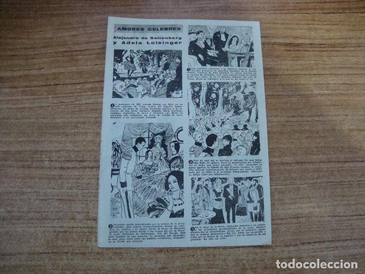 Altri oggetti di carta: RECORTE AMORES CELEBRES ALEJANDRO DE BATTENBERG Y ADELA LOISINGER SACADO REVISTA MARISOL 1963