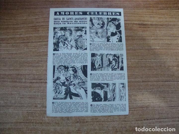 Altri oggetti di carta: RECORTE AMORES CELEBRES EMILIA DE SAINTE AMARANTHE SACADO REVISTA MARISOL 1963