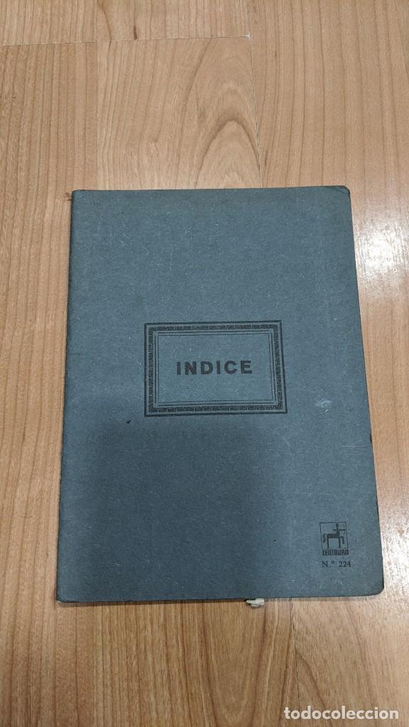 Sammelleidenschaft Andere Papierartikel: ANTIGUO CUADERNO &laquo;&Iacute;NDICE&raquo; CON VOCABULARIO